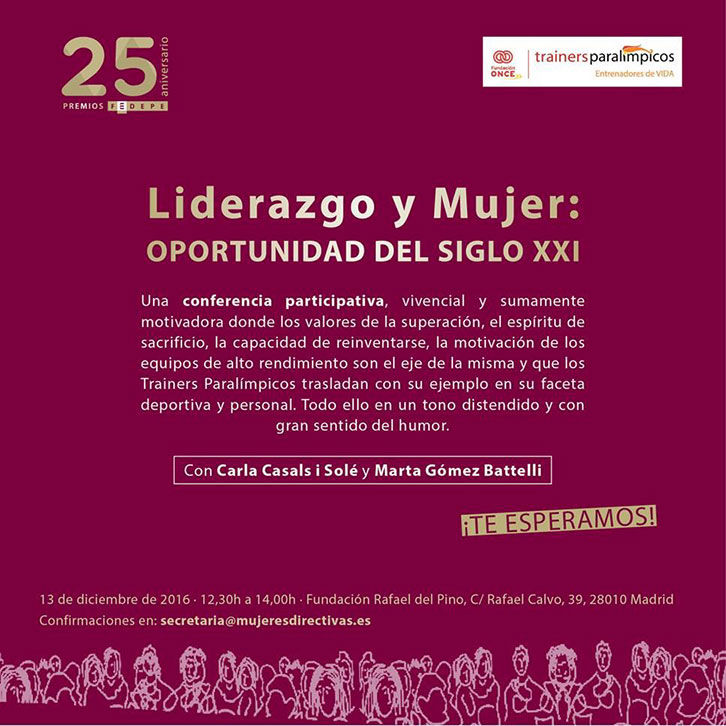 Invitación_Liderazgo_y_Mujer_ONCE-FEDEPE